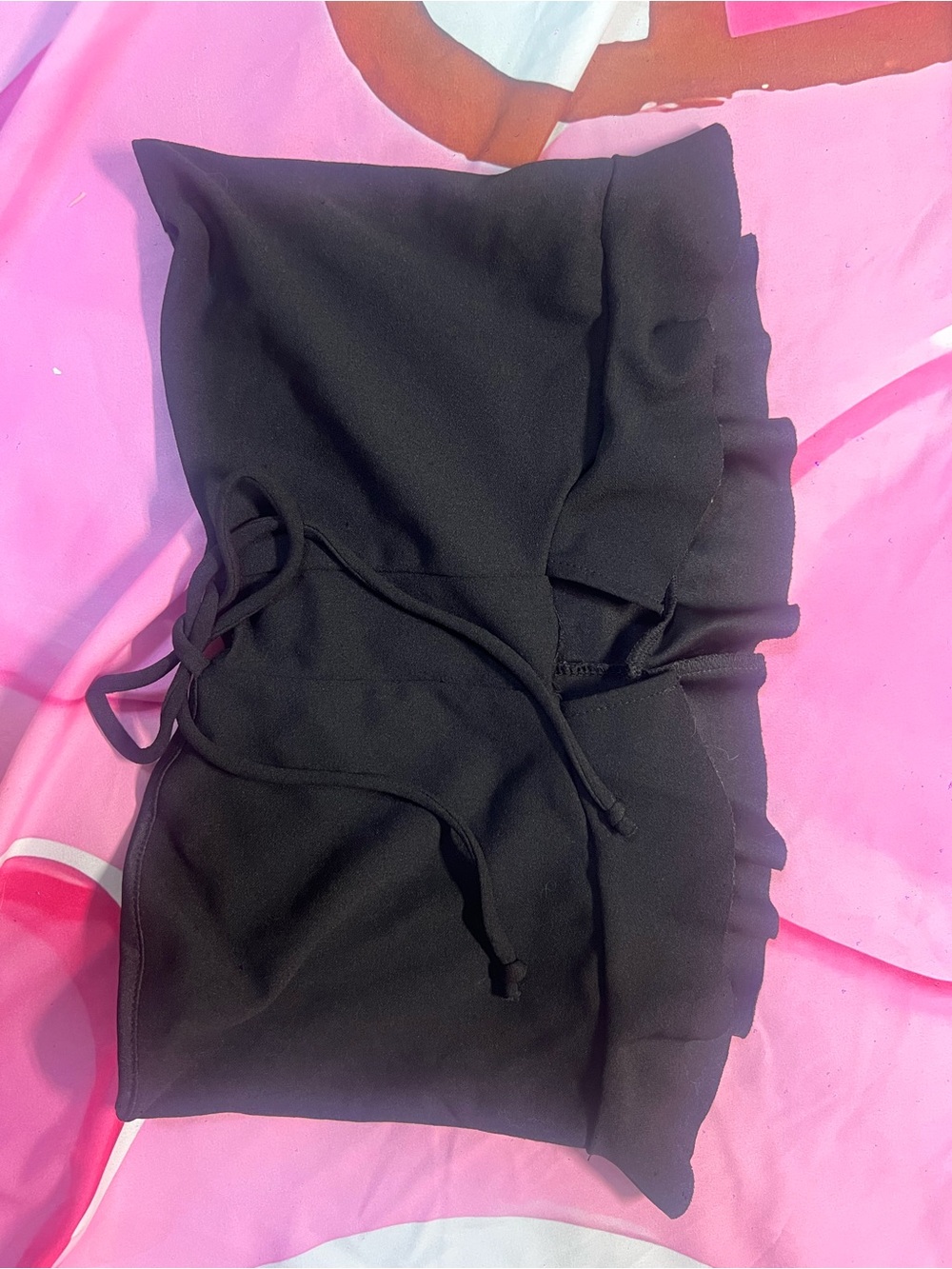 Black Women's Drawstring Lounge Shorts